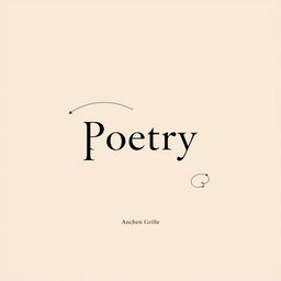 Elegant and sophisticated book cover for a poetry book, featuring a minimal but interactive design