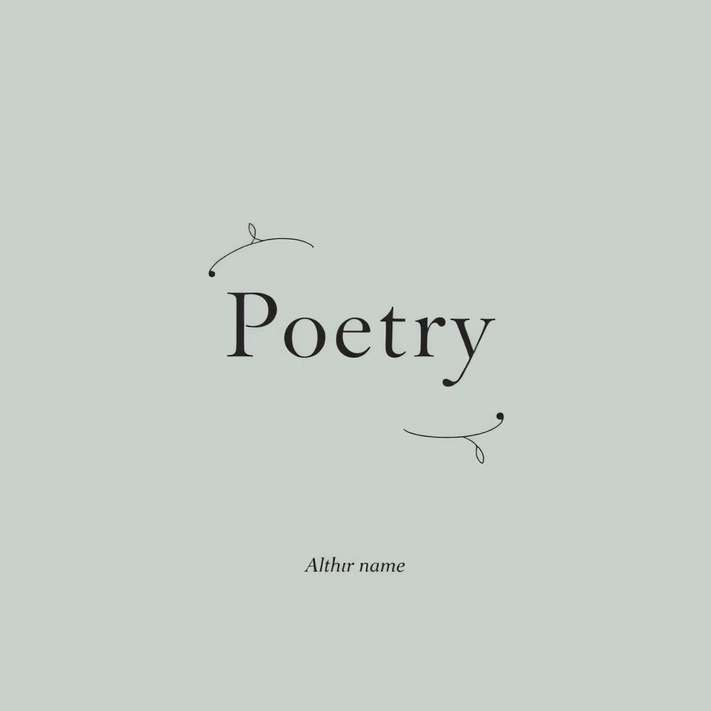 Elegant and sophisticated book cover for a poetry book, featuring a minimal but interactive design