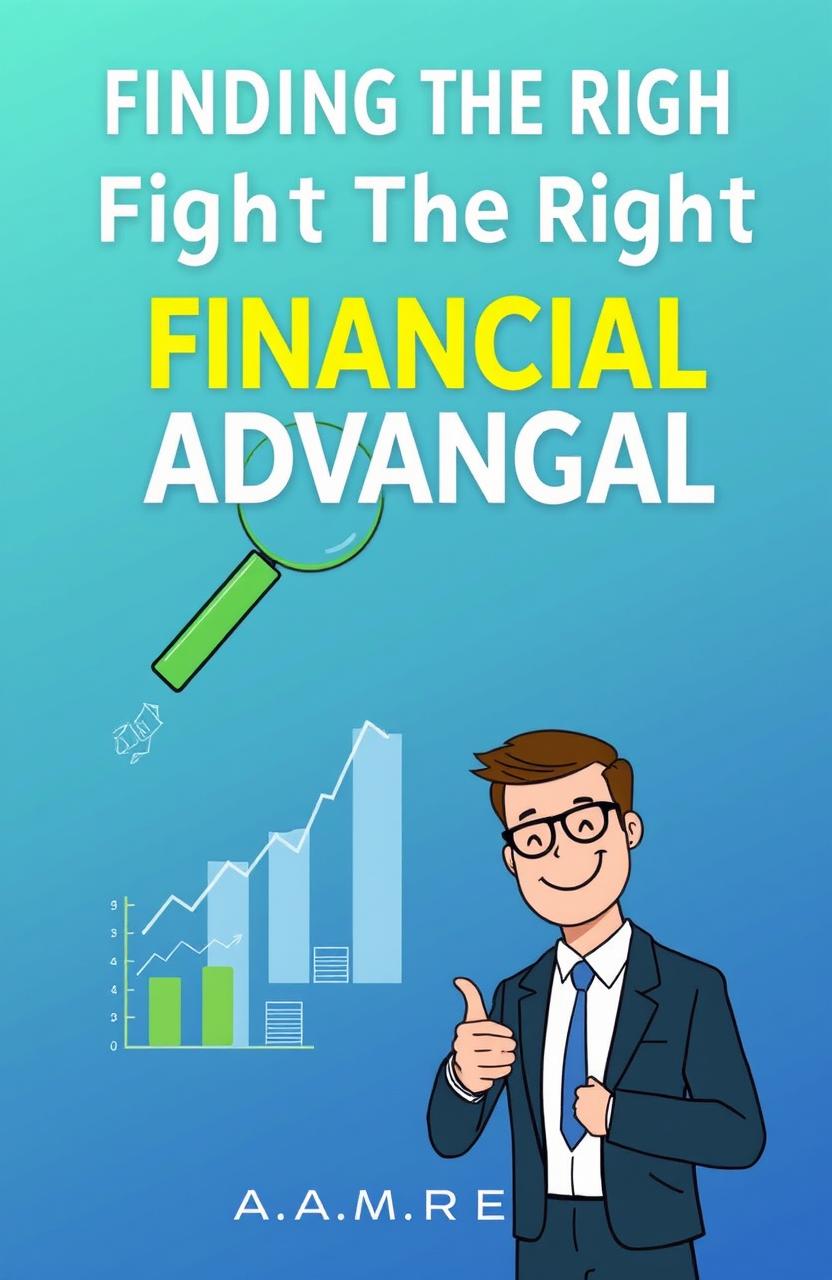 A detailed image capturing a modern, accessible financial guidebook titled 'Finding the Right Financial Advisor: A Step-by-Step Guide'