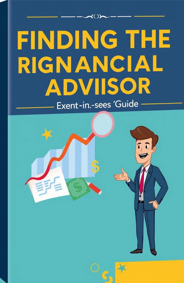 A detailed image capturing a modern, accessible financial guidebook titled 'Finding the Right Financial Advisor: A Step-by-Step Guide'