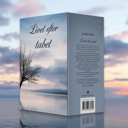 A book cover design for 'Livet efter tabet' featuring an emotional and reflective theme