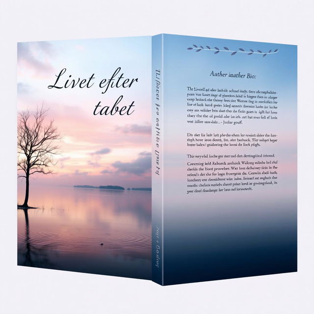 A book cover design for 'Livet efter tabet' featuring an emotional and reflective theme