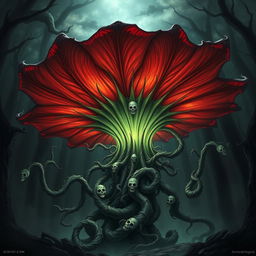 A sinister depiction of an evil corpse flower inspired by Dungeons & Dragons