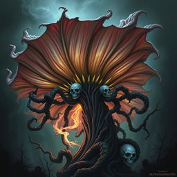 A sinister depiction of an evil corpse flower inspired by Dungeons & Dragons