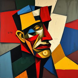 A vibrant expressionism art piece blending the principles of cubism