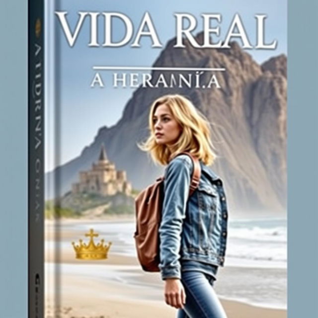 A book cover titled 'VIDA REAL: A HERANÇA' with a crown near the title