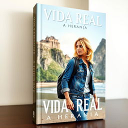 A book cover titled 'VIDA REAL: A HERANÇA' with a crown near the title