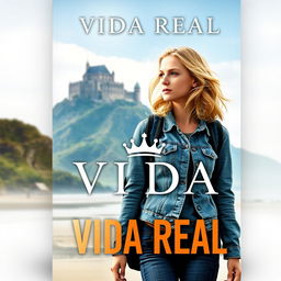 A book cover titled 'VIDA REAL' with a crown placed between the words in the title