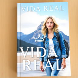 A book cover titled 'VIDA REAL' with a crown placed between the words in the title