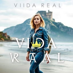 A book cover titled 'VIDA REAL' with a crown placed between the words in the title