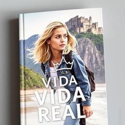 A book cover titled 'VIDA REAL' with a crown placed between the words in the title