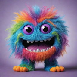 The colorful, cheerful, hairy gooey monster with amplified, brighter, more vibrant colors.