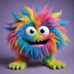 The colorful, cheerful, hairy gooey monster with amplified, brighter, more vibrant colors.