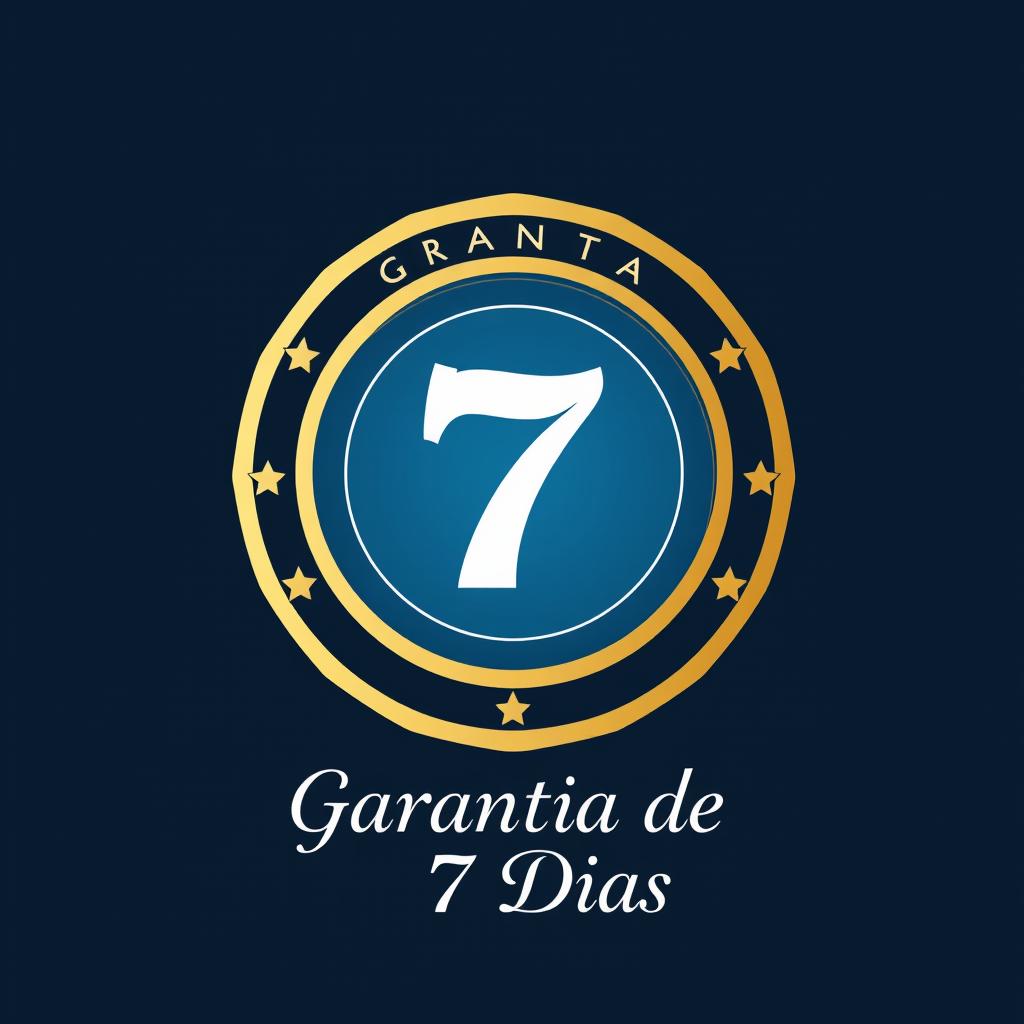 Um gráfico elegante e atraente para ilustrar uma garantia de reembolso de 7 dias