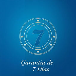 Um gráfico elegante e atraente para ilustrar uma garantia de reembolso de 7 dias