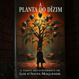 Book cover for 'A Planta do Dízimo', with a dark and mystical atmosphere