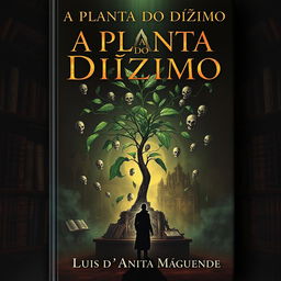 Book cover for 'A Planta do Dízimo', with a dark and mystical atmosphere