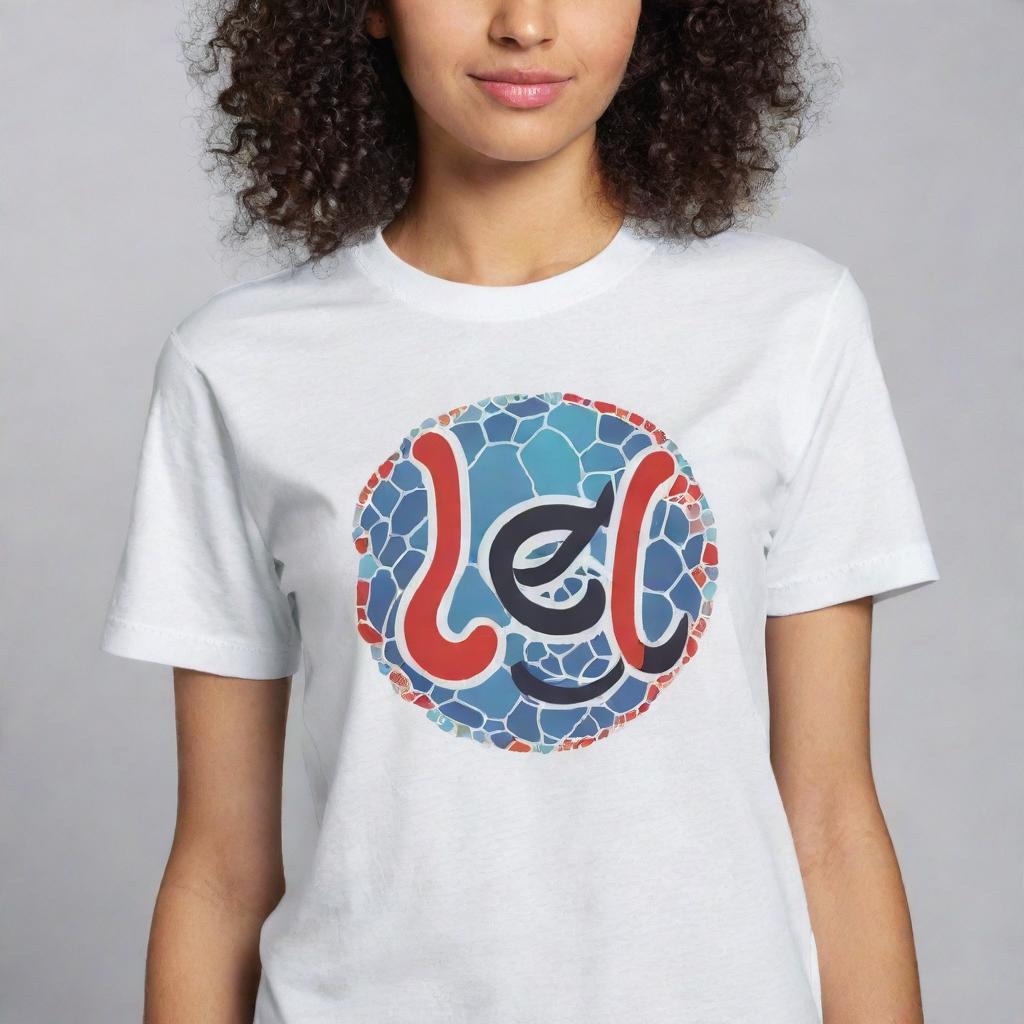 Design a t-shirt that utilizes a retro bubble-letter style to present 'Yemen' in understandable Arabic. Integrate traditional Yemeni motifs and colors, ensuring an authentically Yemeni and visually appealing design that resonates with the vibe of the 70s and 80s.