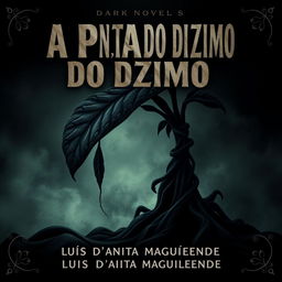 A book cover for the dark novel "A PLANTA DO DIZIMO" by Luís d'Anita Maguenende