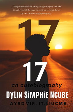 A captivating book cover design for '17, an autobiography by Dylan Simphiwe Ncube'