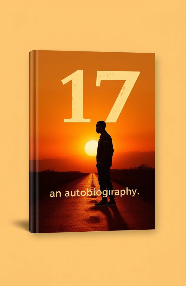 A captivating book cover design for '17, an autobiography by Dylan Simphiwe Ncube'