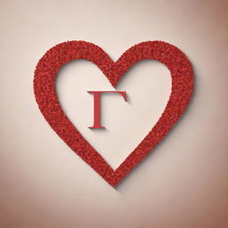 Create a creative image of the letters 'TG' artistically shaped into the form of a heart.