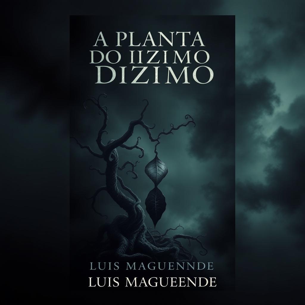 a dark and mysterious book cover for 'A PLANTA DO DIZIMO' by Luis Maguenende