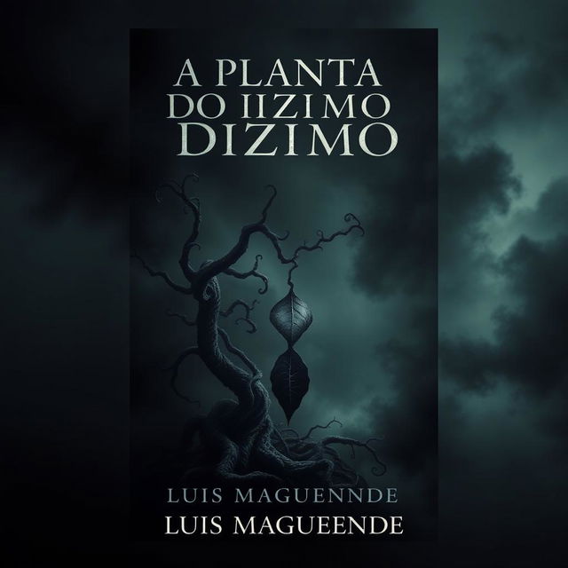 a dark and mysterious book cover for 'A PLANTA DO DIZIMO' by Luis Maguenende