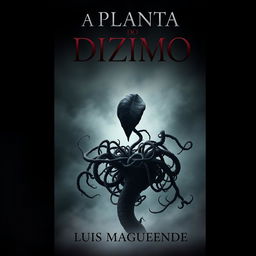 a dark and mysterious book cover for 'A PLANTA DO DIZIMO' by Luis Maguenende