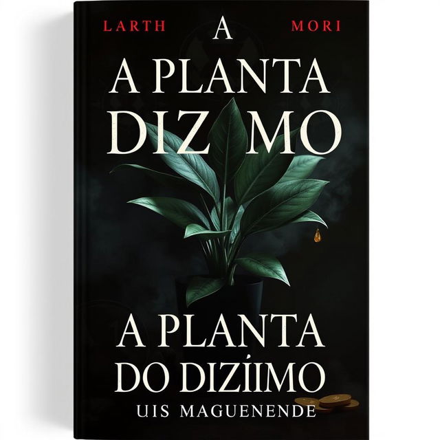 A dark, atmospheric book cover for "A PLANTA DO DIZIMO" by Luis Maguenende