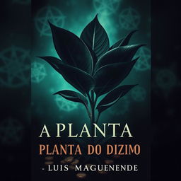 A dark, atmospheric book cover for "A PLANTA DO DIZIMO" by Luis Maguenende