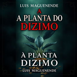 Design a captivating and eerie book cover for "A PLANTA DO DIZIMO" by Luis Maguenende