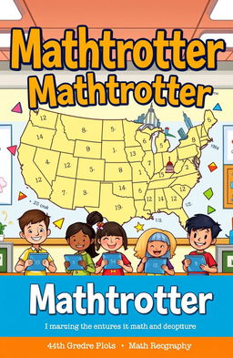 A vibrant and engaging cover for 'Mathtrotter', featuring a playful and colorful design