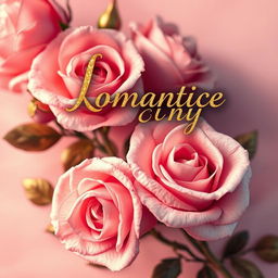 a romantic poetry anthology cover featuring golden letters and roses, conveying a deep sense of love and passion