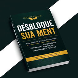 A sophisticated eBook cover featuring the title "Desbloqueie Sua Mente: Rompendo Limites e Alcançando Seu Verdadeiro Potencial" in a modern and professional typography