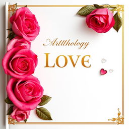 Anthology poetry cover depicting love, with a romantic and elegant theme