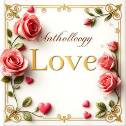 Anthology poetry cover depicting love, with a romantic and elegant theme