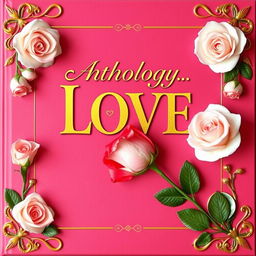 Anthology poetry cover depicting love, with a romantic and elegant theme