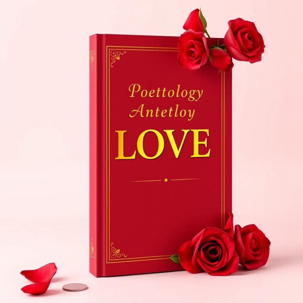 Book cover design for a poetry anthology that reflects love