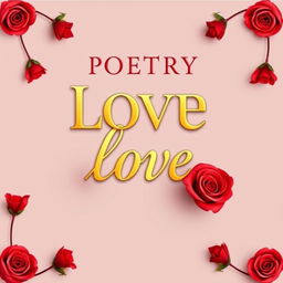 Book cover design for a poetry anthology that reflects love