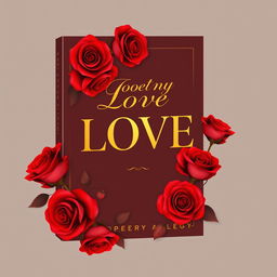 Book cover design for a poetry anthology focused on love