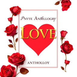 Book cover design for a poetry anthology focused on love