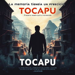 A movie poster for a sci-fi thriller film titled "Tocapu," with the tagline "La memoria tiene un precio