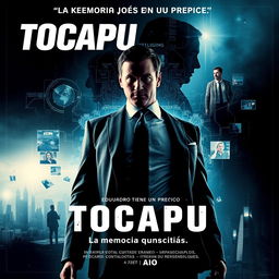 A movie poster for a sci-fi thriller film titled "Tocapu," with the tagline "La memoria tiene un precio