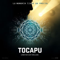 A sci-fi thriller movie poster titled "Tocapu" with the tagline "La memoria tiene un precio