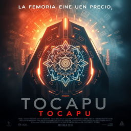 A sci-fi thriller movie poster titled "Tocapu" with the tagline "La memoria tiene un precio