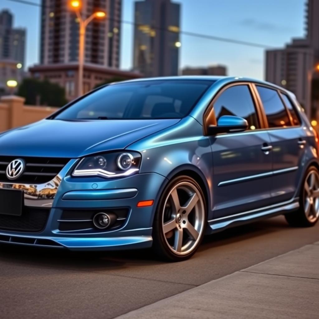 A modified 2009 Volkswagen Gol with a sleek and modern remodel