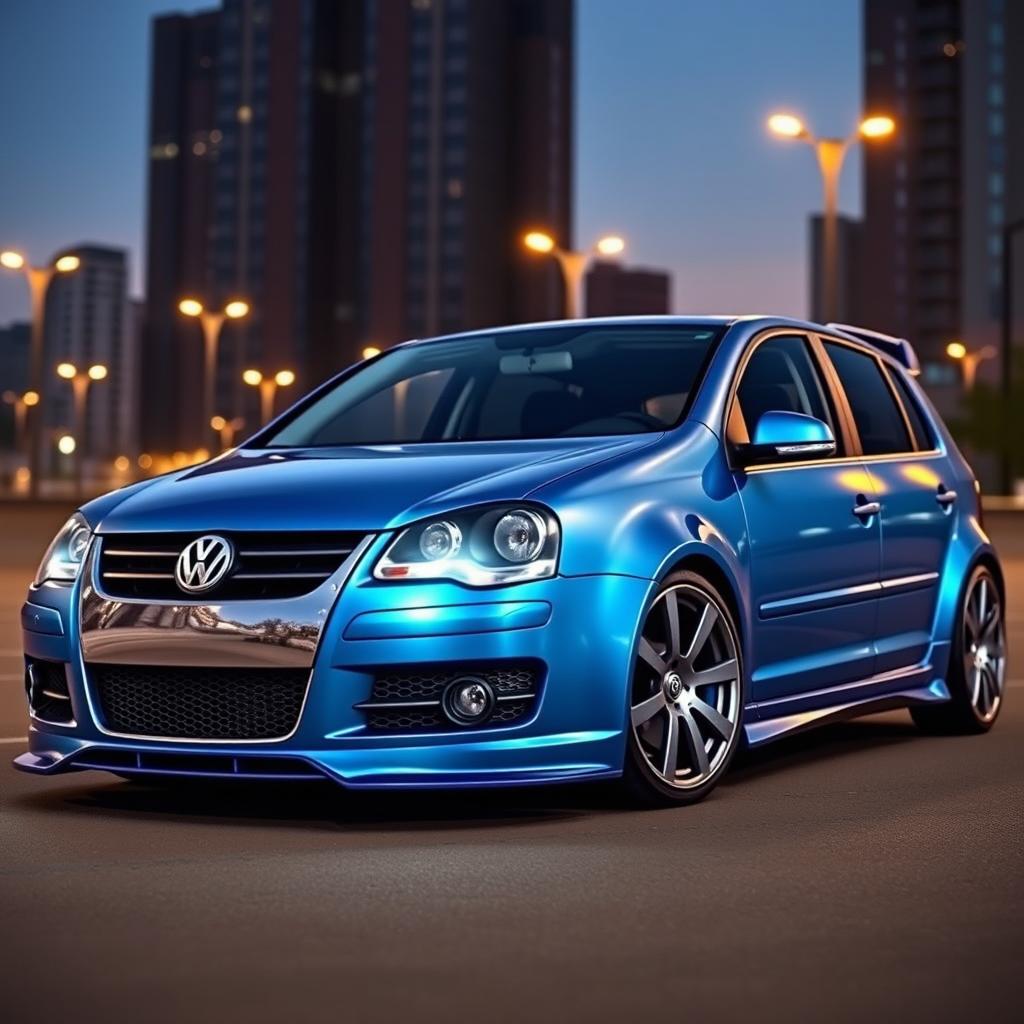 A modified 2009 Volkswagen Gol with a sleek and modern remodel