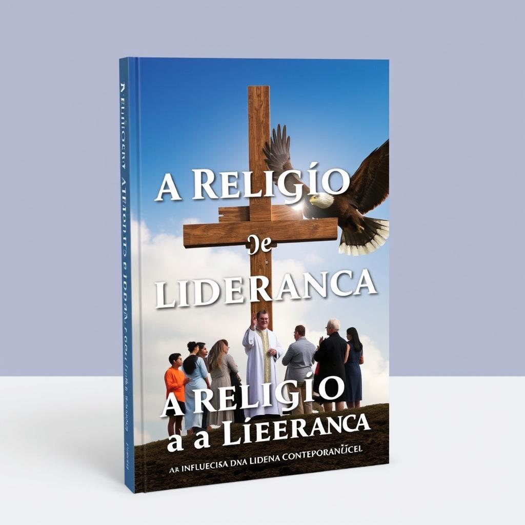 Book cover featuring the title "A Religião e a Liderança" and the subtitle "A Influência da Religião na Liderança Contemporânea"