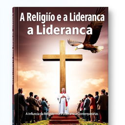 Book cover featuring the title "A Religião e a Liderança" and the subtitle "A Influência da Religião na Liderança Contemporânea"